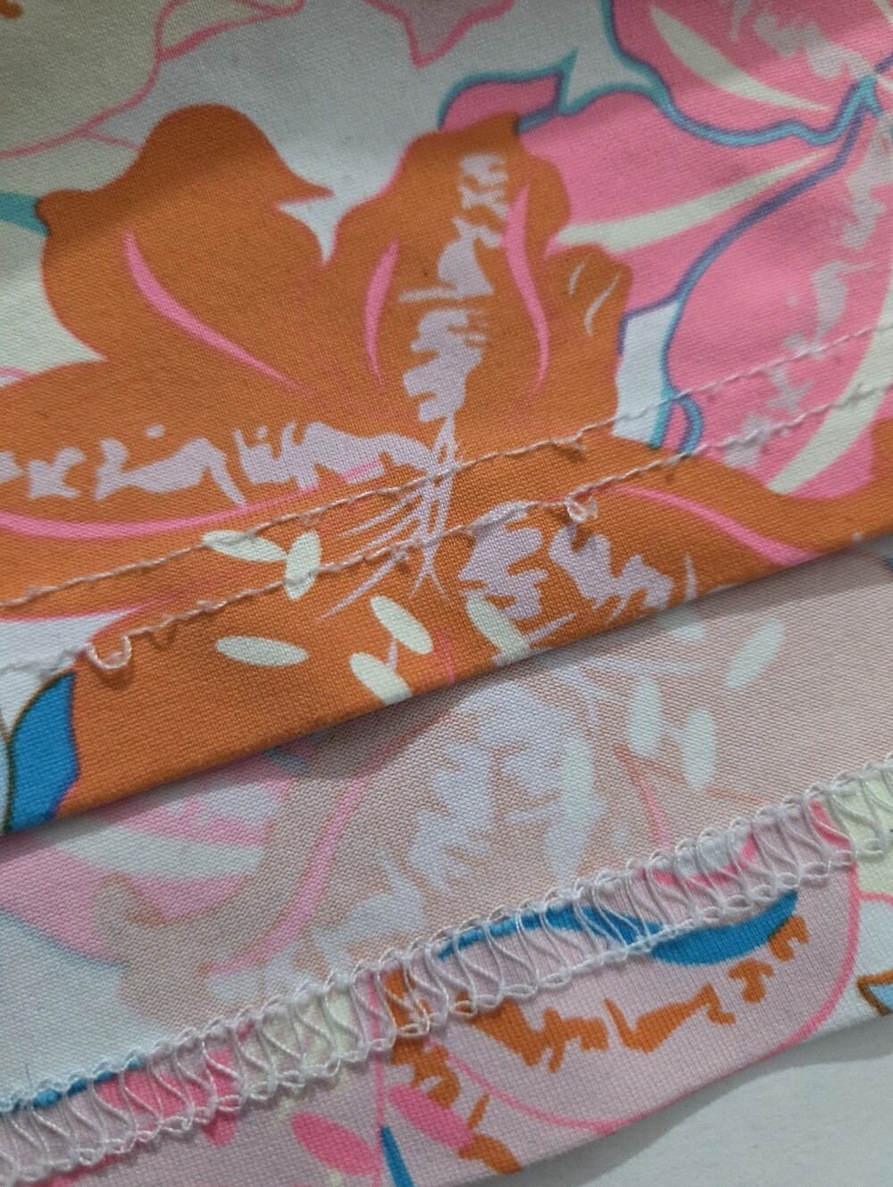Lulu-B Floral Colorful Blouse Split V Neck 3/4 Sleeve Size XL Tropical Resort - Picture 9 of 9